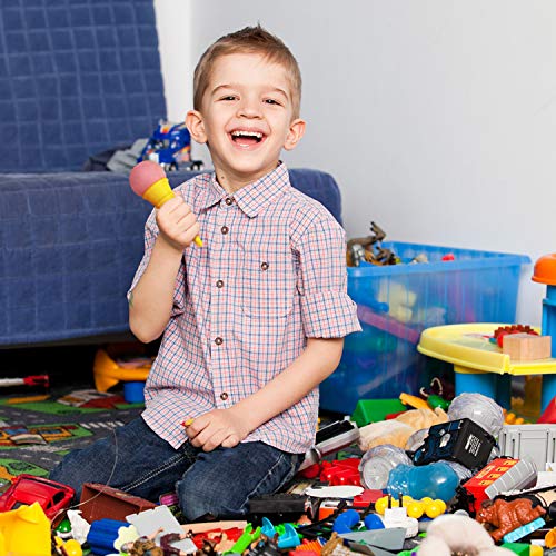 Novelty Place Ice Cream Shooters Toy (Pack of 12) - Squeeze N' Pop Game - Multi-Color Icecream Cone Foam Ball Launcher - Great Party Favors and Carnival Prize for Kids and Children (7 inch) by Novelty Place