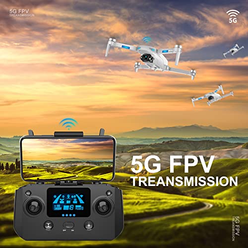 HHD Drones with Camera for Adults 4k, Easy GPS Quadcopter for Beginner with 40 mins Flight Time, 5G FPV Transmission, Auto Return Home, Follow Me, 2 Batteries from HHD
