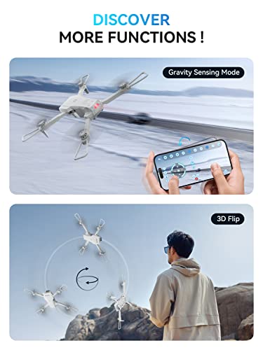 Drone with Camera for Adults 4K - ROVPRO Dual Camera S60 RC Quadcopter with APP Control - Obstacle Avoidance, Waypoint Fly, Altitude Hold, Follow Me, Roll Mode, Headless Mode, 2 Batteries by ROVPRO