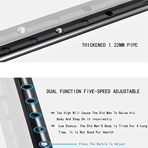 YSYDE Folding Walking Cane with LED Light, Travel Lightweight Aluminum Canes Two-Handle Pivoting Quad Base Ideal Daily Living Aid for Limited Mobility by 