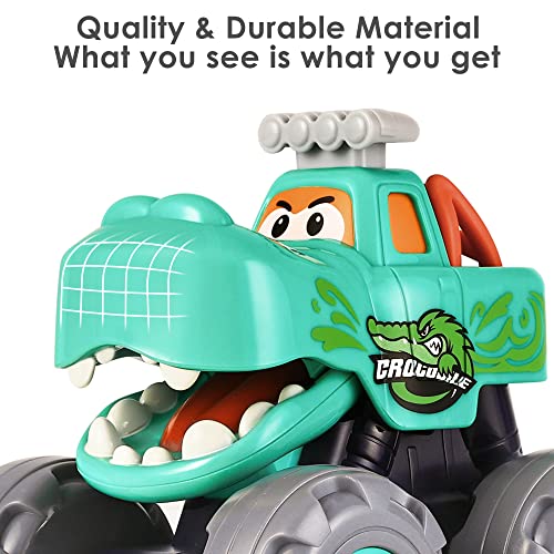 iPlay, iLearn Toddler Monster Truck Toys, Baby Toy Cars for 1 2 3 Year Old Boy, BigWheels Play Vehicles, Pull Back, Friction Powered, Push Go Animal Car, Cool Birthday Gifts for 12 18 24 Month Kids from iPlay, iLearn