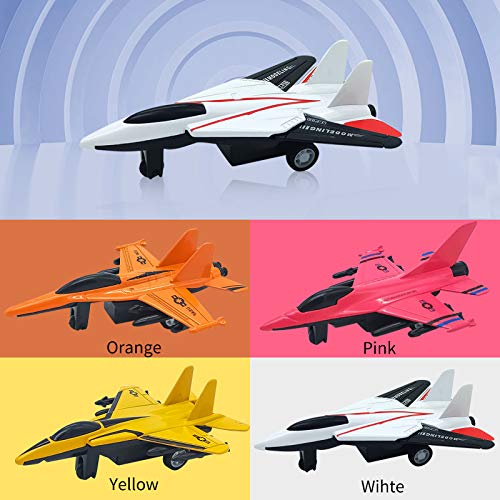 4 Pack Diecast Airplane Toys for 3 4 5 6 Year Old Boys, Pull Back Plane Toys Die Cast Aircraft Fighter Jet Toys Models Kids' Play Vehicles Airplanes for Kids Birthday & Party Favors by Toynspring
