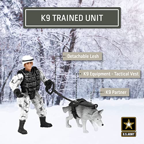 US Army Action Figures & Kids Snowmobile Military Toys Set w/ Snow Mobile, Soldier, Weaponry & Play Vehicle Accessories, 3+ from Brooklyn Lollipops Import Corp