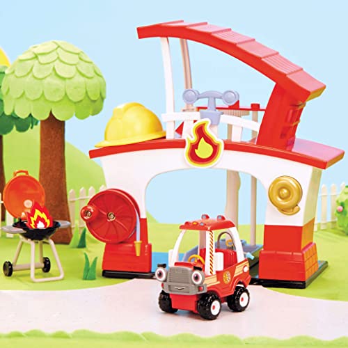 Letâs Go Cozy Coupeâ¢ Fire Station Playset with Fire Truck Mini Push and Play Vehicle for Tabletop or Floor Push Play Car Fun for Toddlers, Boys, Girls 3+ Years from MGA Entertainment