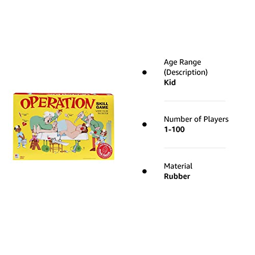 Operation Electronic Board Game With Cards Kids Skill Game Ages 6 and Up (Amazon Exclusive) by Hasbro