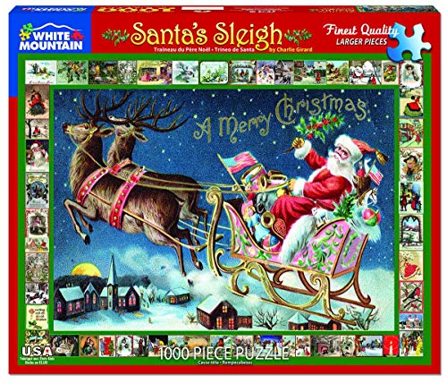 White Mountain Santaâs Sleigh - 1000 Piece Jigsaw Puzzle by White Mountain Puzzles, Inc.
