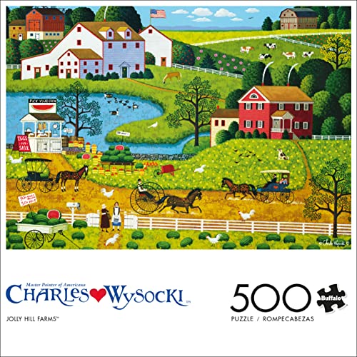 Buffalo Games - Charles Wysocki - Jolly Hill Farms - 500 Piece Jigsaw Puzzle from Buffalo Games
