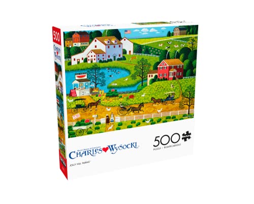 Buffalo Games - Charles Wysocki - Jolly Hill Farms - 500 Piece Jigsaw Puzzle from Buffalo Games