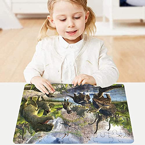 SiTimmGer Dinosaur Puzzles for Kids Ages 4-8, 60pcs Jigsaw Puzzle for Toddlers 4-5 Year Old, Educational Puzzles Games for 6-8-10 Boys and Girls, Gift for Children by Toreta