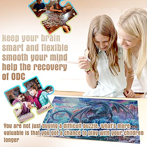 2000 Piece Puzzle Ice Dragon,2000 Piece Adult Children Puzzles, Jigsaw Puzzles 2000 Pieces Suitable for Adults Children (2000, New Ice Dragon) by Akumorain