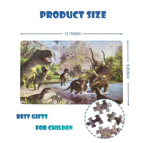 SiTimmGer Dinosaur Puzzles for Kids Ages 4-8, 60pcs Jigsaw Puzzle for Toddlers 4-5 Year Old, Educational Puzzles Games for 6-8-10 Boys and Girls, Gift for Children by Toreta