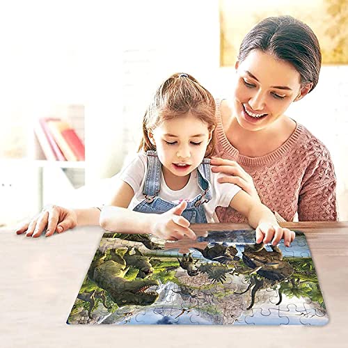 SiTimmGer Dinosaur Puzzles for Kids Ages 4-8, 60pcs Jigsaw Puzzle for Toddlers 4-5 Year Old, Educational Puzzles Games for 6-8-10 Boys and Girls, Gift for Children by Toreta
