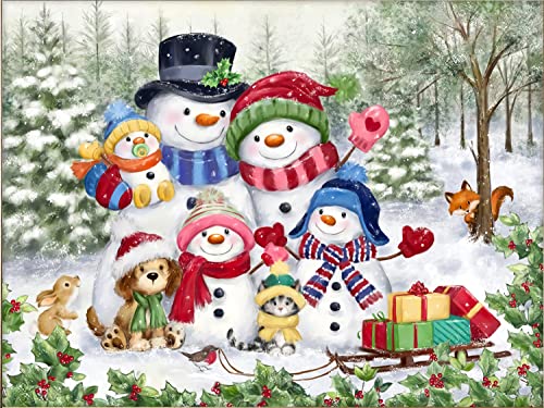 100 Pieces Christmas Puzzles for Kids Ages 4-8 8-10, Snowman Family Jigsaw Puzzle for Adult, Kids Puzzles Ages 3-5 6-8, Gifts for Boys Girls from Poycuna