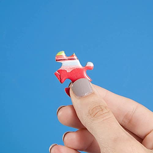 Bits and Pieces - 500 Piece Jigsaw Puzzle for Adults - 'Three Gnomes' Large Piece Christmas Winter Jigsaw by Artist Makiko - 18" x 24" by Melville Direct