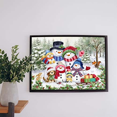 100 Pieces Christmas Puzzles for Kids Ages 4-8 8-10, Snowman Family Jigsaw Puzzle for Adult, Kids Puzzles Ages 3-5 6-8, Gifts for Boys Girls from Poycuna