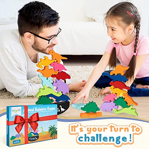 Montessori Toys for 1 2 3 4 Year Old Girls Boys, Stacking Dinosaur Toys for Kids 3-5 5-7, Educational Learning Toys for Toddlers 1-3 Boy Christmas Birthday Gifts for 2-5 Year Old Girls Toys Age 6-8 by HahaGift