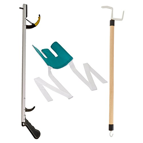 Sammons Preston - 49852 Assistive Device Kit 4, Includes 26" SPR Reacher, Flexible Sock Aid & 26" Dressing Stick, Adaptive Dressing & Independent Daily Living Aid for Those with Limited Reaching Ability by Patterson Medical Holdings Inc.