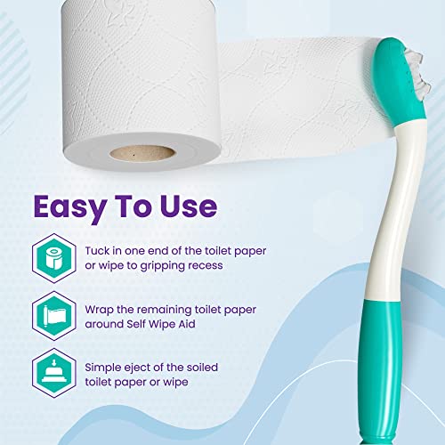 Mars Wellness Self Wipe Assist Bottom Wiping Toilet Aid Wiping Wand - Long Reach Comfort Wipe Extender - Daily Living Aid for The Disabled by Mars Wellness