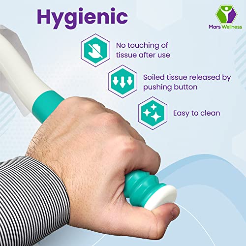 Mars Wellness Self Wipe Assist Bottom Wiping Toilet Aid Wiping Wand - Long Reach Comfort Wipe Extender - Daily Living Aid for The Disabled by Mars Wellness