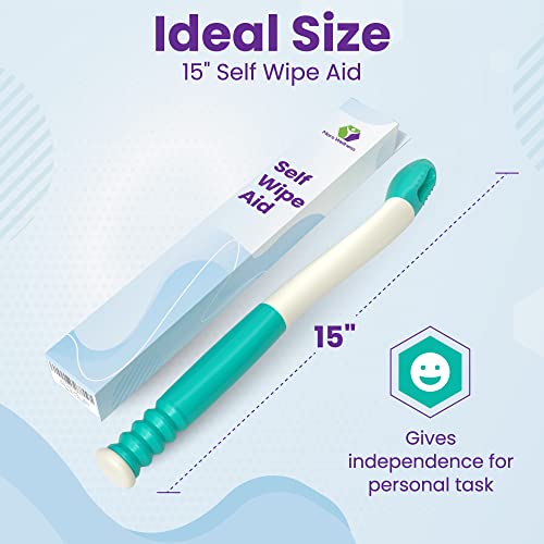 Mars Wellness Self Wipe Assist Bottom Wiping Toilet Aid Wiping Wand - Long Reach Comfort Wipe Extender - Daily Living Aid for The Disabled by Mars Wellness