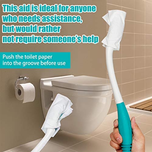Kirimon Long Reach Comfort Toilet Wiping Aids Tools - Self Assist Bathroom Bottom Buddy Wiping Toilet Aid for Limited Mobility,Elderly, Pregnancy,Disabled, Arthritis,Shoulder or Back Pain,Surgery by Kirimon