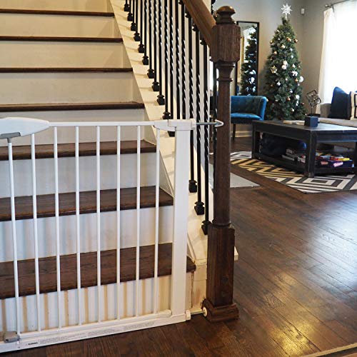 Baby Gate Guru Extra Long M10 (10mm) Stair Banister Adapter Y-Spindle Rods 2 Pack for Pressure Mounted Baby and Pet Safety Gates (10mm, White) from Baby Gate Guru