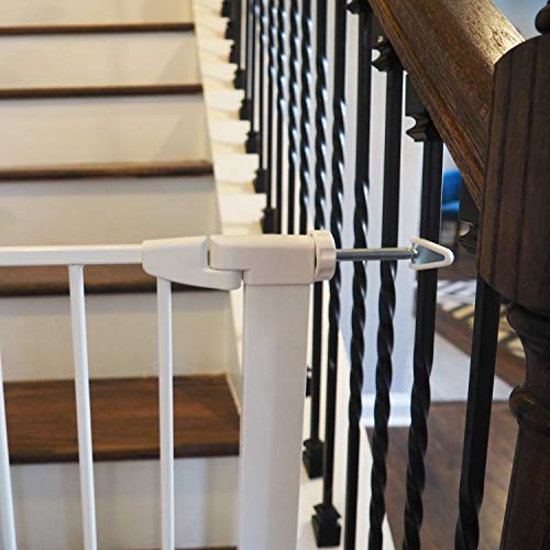 Baby Gate Guru Extra Long M10 (10mm) Stair Banister Adapter Y-Spindle Rods 2 Pack for Pressure Mounted Baby and Pet Safety Gates (10mm, White) from Baby Gate Guru
