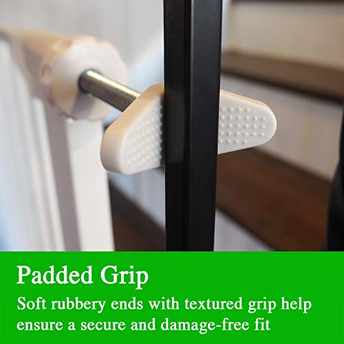 Baby Gate Guru Extra Long M10 (10mm) Stair Banister Adapter Y-Spindle Rods 2 Pack for Pressure Mounted Baby and Pet Safety Gates (10mm, White) from Baby Gate Guru