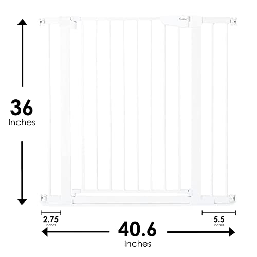 Cumbor 36" Extra Tall Baby Gate for Dogs and Kids with Wide 2-Way Door, 29.7"-40.6" Width, and Auto Close Personal Safety for Babies and Pets, Fits Doorways, Stairs, and Entryways by Cumbor