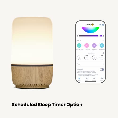 Safety 1st Connected Smart Soother â Light & Sound Machine, Night Light, Includes 20 Classic lullabies and Soothing Sounds, Timer, Wi-Fi and Button Controlled, iOS and Android Compatible from Dorel Juvenile Group-CA