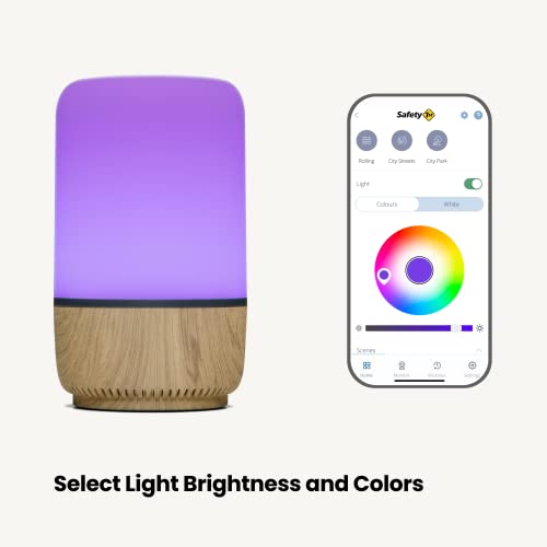Safety 1st Connected Smart Soother â Light & Sound Machine, Night Light, Includes 20 Classic lullabies and Soothing Sounds, Timer, Wi-Fi and Button Controlled, iOS and Android Compatible from Dorel Juvenile Group-CA