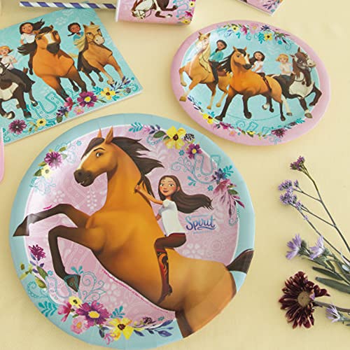 Spirit Riding Free Party Supplies and Decorations with Balloons for Spirit Birthday Party, Serves 16 Guests, Perfect for Girls and Boys, Easy Setup and Takedown with Banner, Table Cover, Plates, Napkins & More by Unique