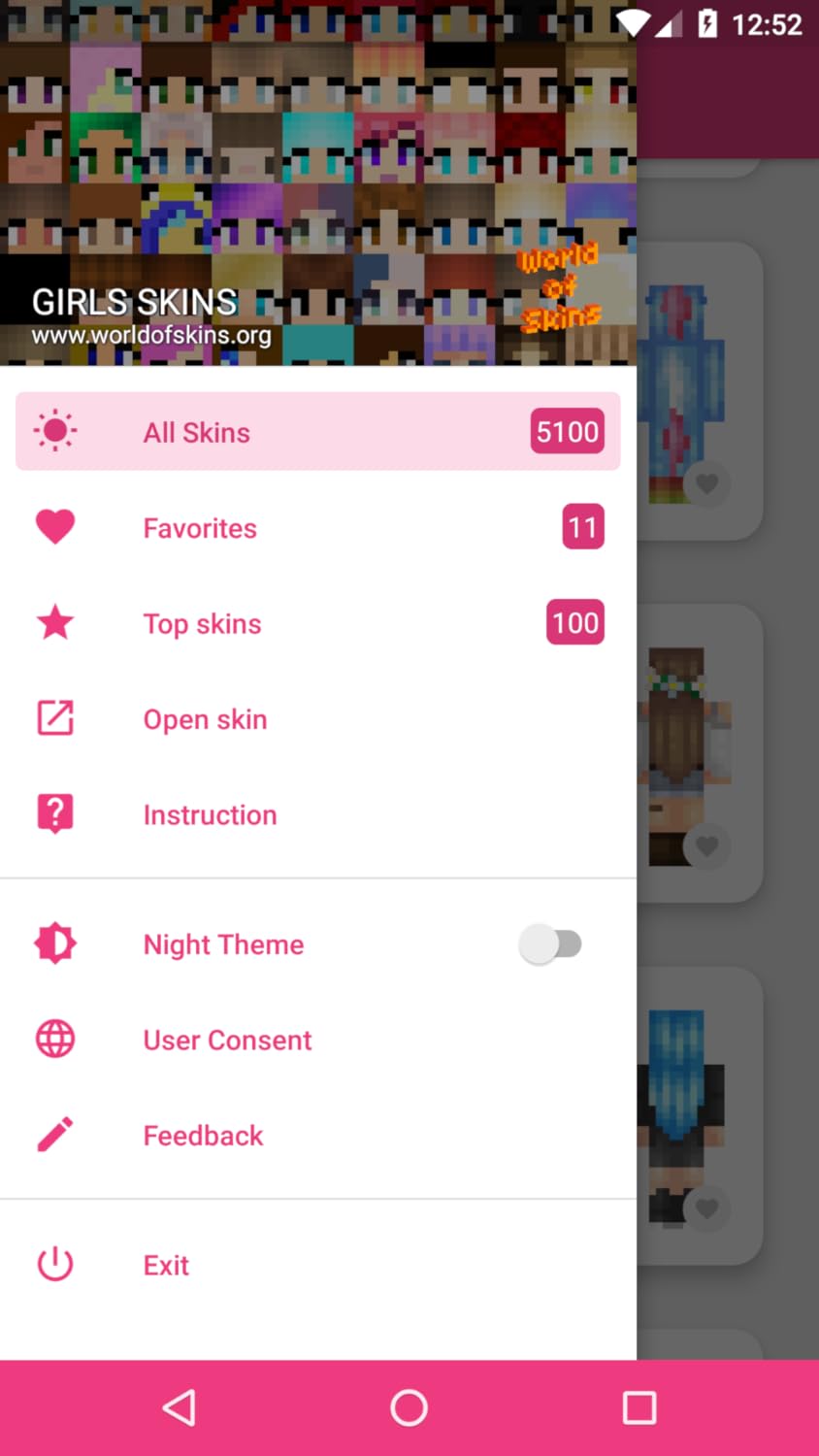 Girls Skins for Minecraft PE by Crone