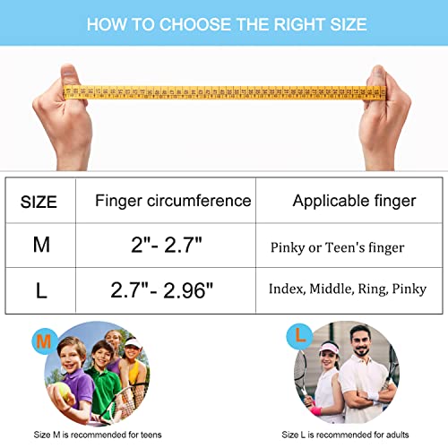 VHOPMORE Finger Splint Finger Sleeves Protectors, Adjustable Trigger Finger Splints Thumb Splint Brace for Finger Support Compression Finger Tape for Relieving Joint Pain Sport Injury - L ï¼for adultï¼ by VHOPMORE