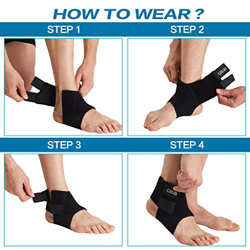 Ankle Support for Men and Women - Neoprene Breathable Adjustable Ankle Brace Sprain for Running, Basketball by Cotill (Medium) â¦ from Cotill