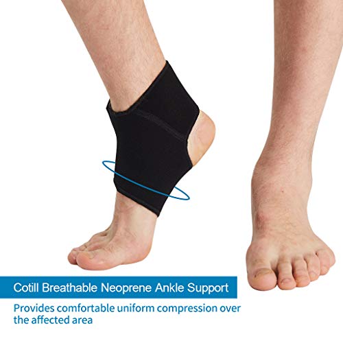 Ankle Support for Men and Women - Neoprene Breathable Adjustable Ankle Brace Sprain for Running, Basketball by Cotill (Medium) â¦ from Cotill