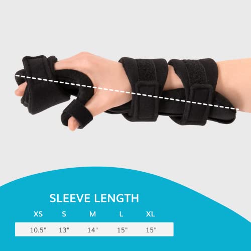 BraceAbility Resting Hand Splint - Soft Wrist Sprain and Functional Finger Immobilizer Brace for Post-Surgery or Stroke Recovery Patients, Carpal Tunnel Syndrome, Ulnar Nerve Damage Relief (M Left) by BraceAbility