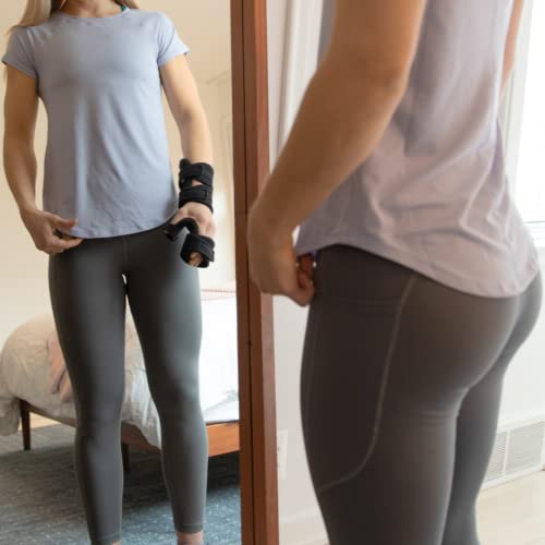 BraceAbility Resting Hand Splint - Soft Wrist Sprain and Functional Finger Immobilizer Brace for Post-Surgery or Stroke Recovery Patients, Carpal Tunnel Syndrome, Ulnar Nerve Damage Relief (M Left) by BraceAbility