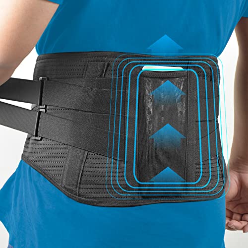 Back Brace Lower Back Pain - Upgrade Back Support Belt for Women & Men Lumbar Support Brace for Pain Relief Posture Corrector with Breathable Material for Herniated Disc Sciatica Scoliosis by HICHOR