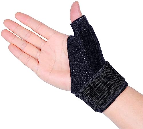 Reversible Thumb & Wrist Stabilizer Splint Brace for Trigger Finger, Pain Relief, Arthritis, Tendonitis, BlackBerry Thumb, Sprained - Light Weight, Breathable from Kmtooon