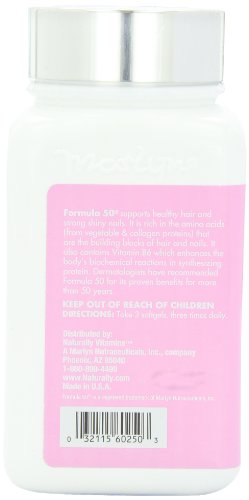 Formula 50 Support for Hair & Nails, 250 Softgels from Naturally Vitamins
