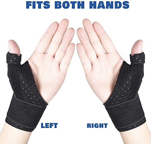 Reversible Thumb & Wrist Stabilizer Splint Brace for Trigger Finger, Pain Relief, Arthritis, Tendonitis, BlackBerry Thumb, Sprained - Light Weight, Breathable from Kmtooon
