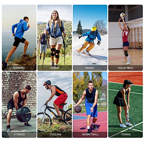 BAMWELT-Elite Knee Brace for Meniscus Tear,ACL,Arthritis,Joint Pain Relief, Upgraded Side Stabilizers & Patella Gel Pads, Support Men Women for Running, Workout, Non-Slip 4-Way Adjustable Wrap 2xl by BAMWELT