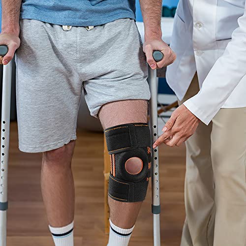 BAMWELT-Elite Knee Brace for Meniscus Tear,ACL,Arthritis,Joint Pain Relief, Upgraded Side Stabilizers & Patella Gel Pads, Support Men Women for Running, Workout, Non-Slip 4-Way Adjustable Wrap 2xl by BAMWELT