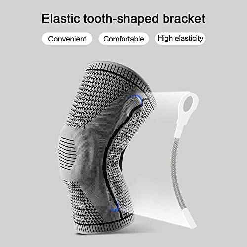 BLLYS 2Pack Ultra Knee Elite Knee Compression Sleeve | Medical Grade Knee Pads for Running, Meniscus Tear, ACL, Arthritis, Joint Pain Relief (Large, Gray) by BLUSDGB