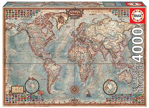 4,000 Piece Puzzle - The World Map by John N. Hansen Co. Inc.