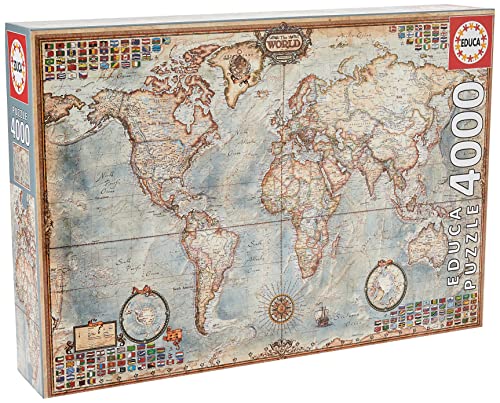 4,000 Piece Puzzle - The World Map by John N. Hansen Co. Inc.