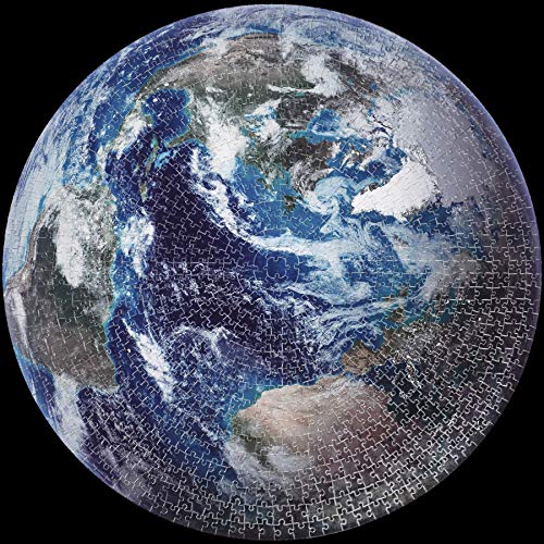 Blue Kazoo Earth Jigsaw Puzzle, 1000 Piece, Large Round Art Puzzle for Adults, Unique & Premium Quality by BlueKazoo