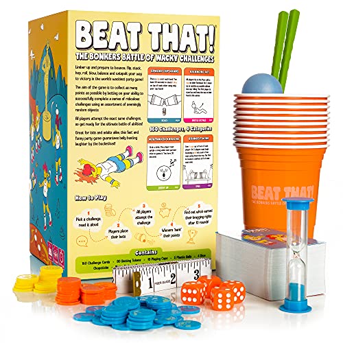 Beat That! - The Bonkers Battle of Wacky Challenges [Family Party Game for Kids & Adults] from That's What She Said Inc.
