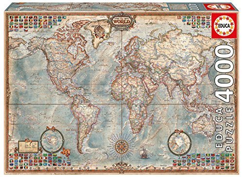 4,000 Piece Puzzle - The World Map by John N. Hansen Co. Inc.